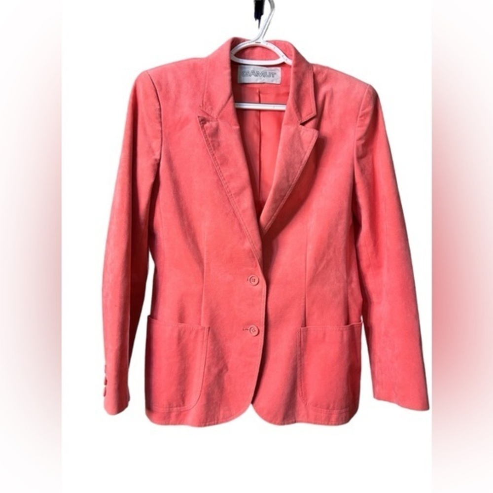 Gamut Women’s Salmon Suede Blazer Vintage Size 8
